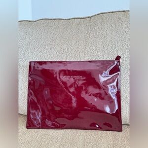Glossy Burgundy Clutch Bag